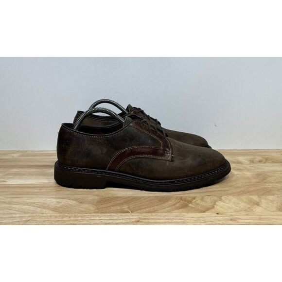 Allen Edmonds Berkshire Oxford Brown Leather Shoe 4544 Mens Size 8 D Made in USA - Picture 1 of 9